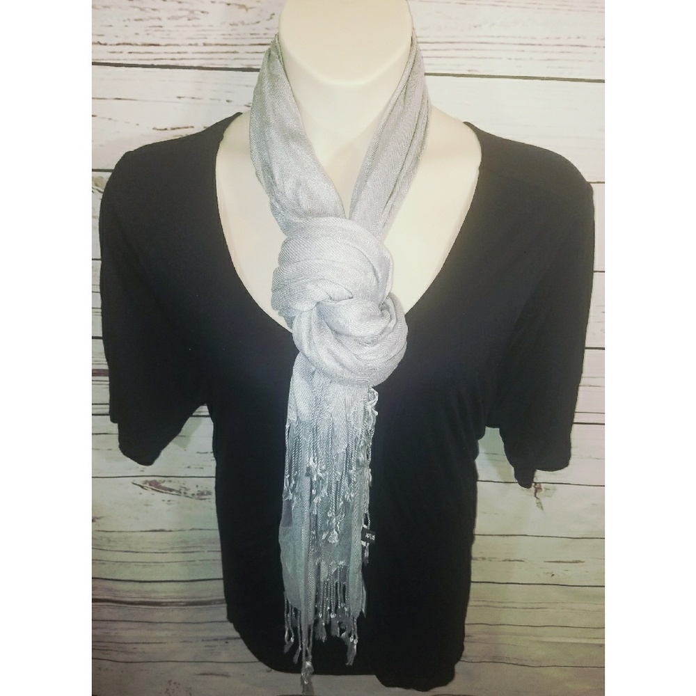 NEW Apt. 9 Light Gray Pashmina style Scarf/Wrap